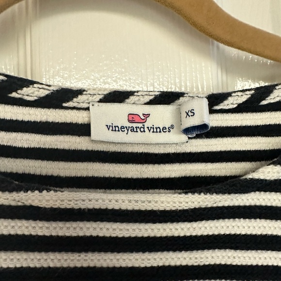 Vineyard Vines Black & White Striped Peplum Top – Size XS - Picture 2 of 4